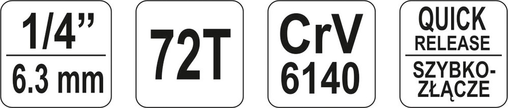 Račňa 1/4" 155 mm vyhnutá – Obrázok 3