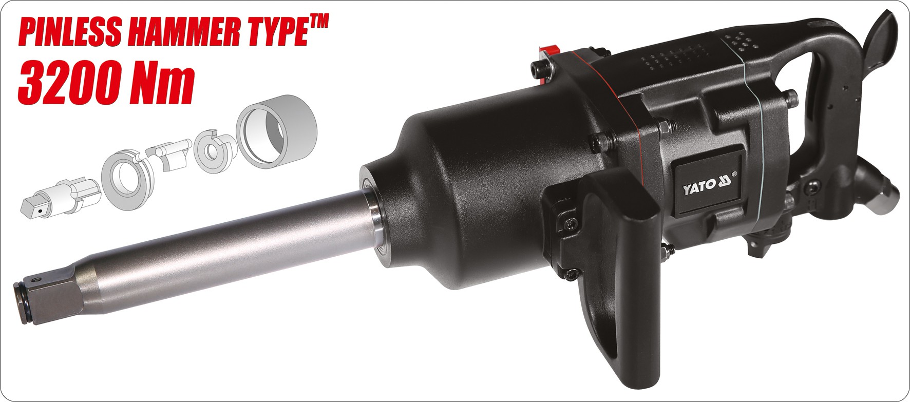 Rázový uťahovák pneumatický 1" 3200 Nm – Obrázok 3