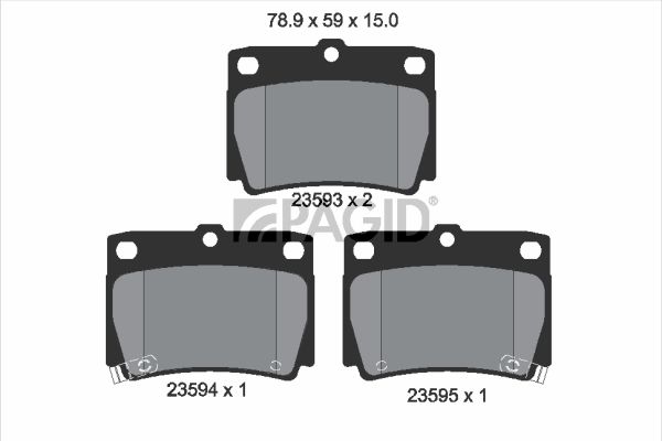 Sada brzdových platničiek kotúčovej brzdy PAGID T1254N