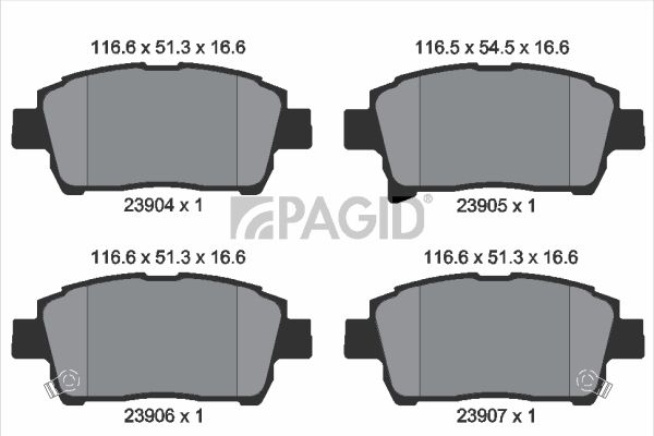 Sada brzdových platničiek kotúčovej brzdy PAGID T1404N