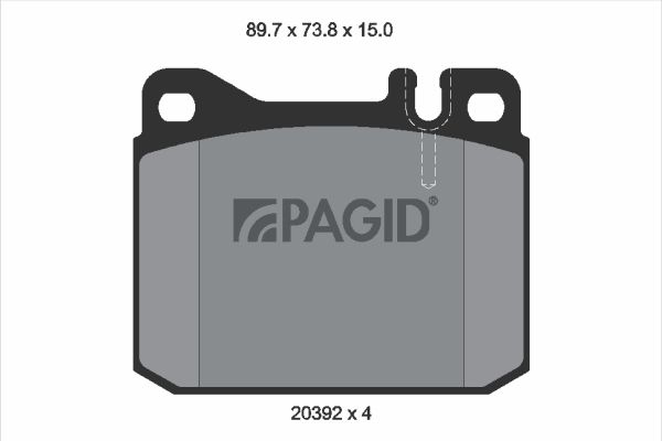 Sada brzdových platničiek kotúčovej brzdy PAGID T4135N